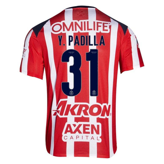 Chivas 2025-26 Y. PADILLA 31 Home Jersey – Red by Soccer Jersey