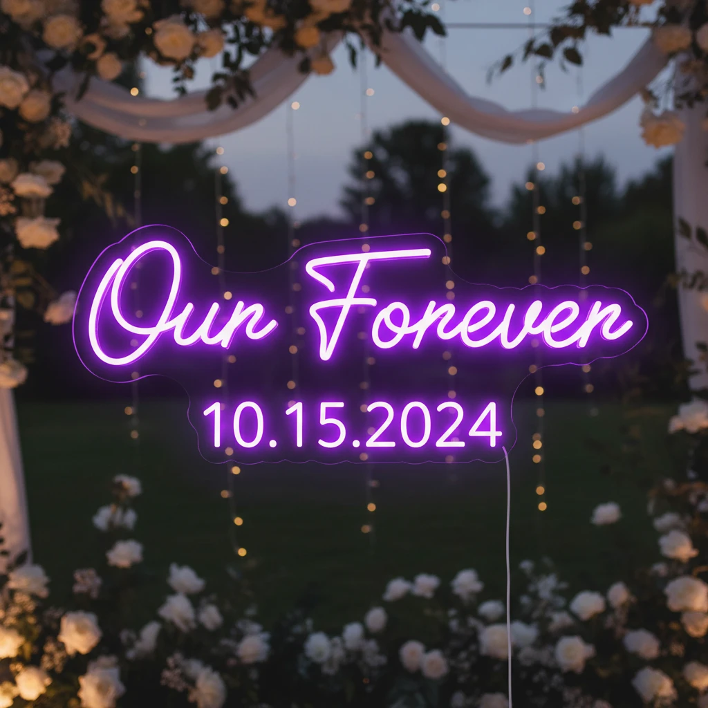 Mr&Mrs Neon Sign for Party Decor by Neonchics