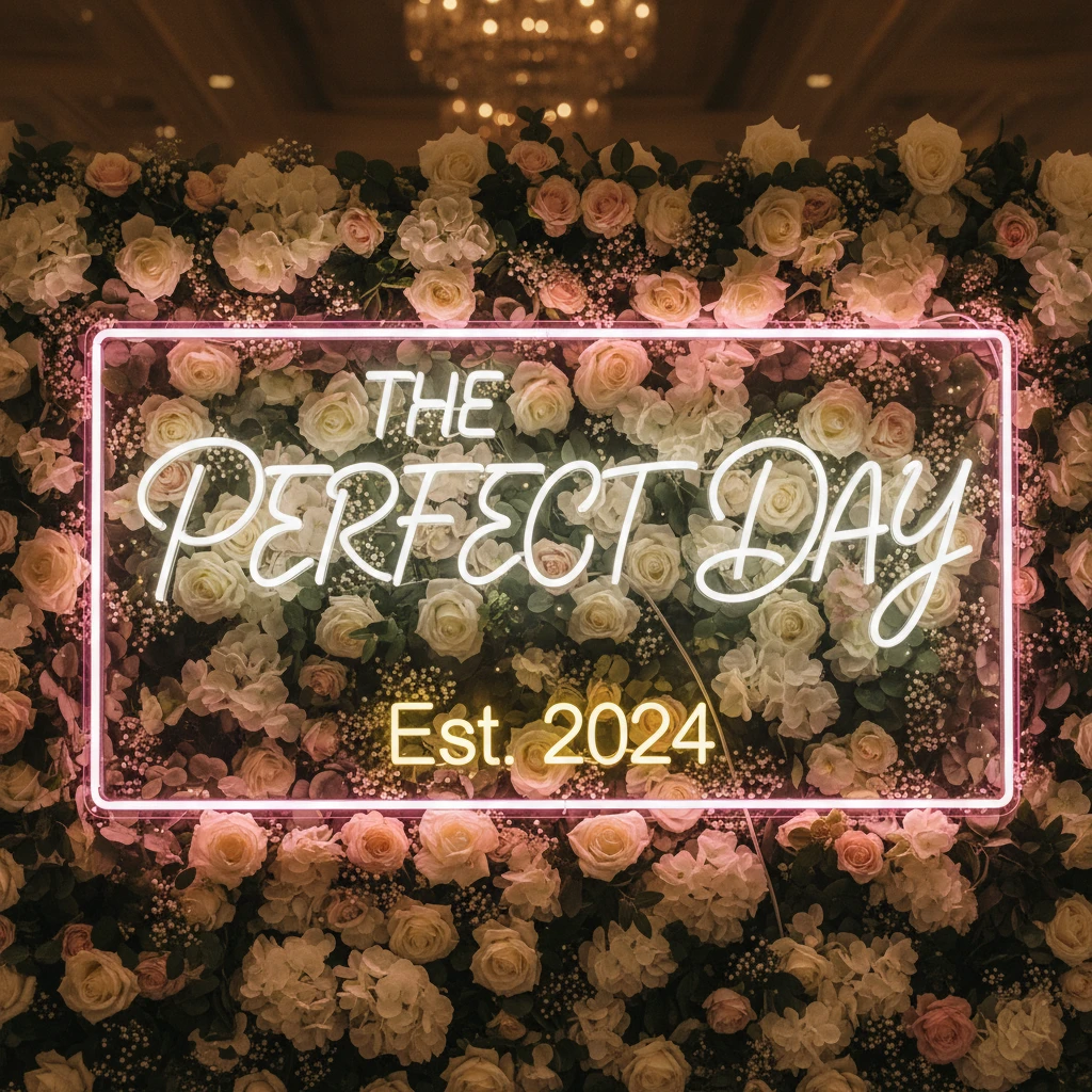 Heart Wedding Neon Sign by Neonchics