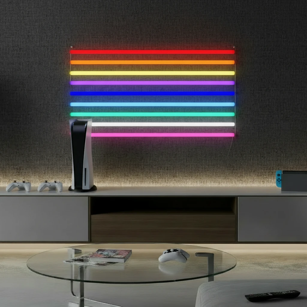 Games Console Blues Neon Sign for Gaming Room Decor by Neonchics