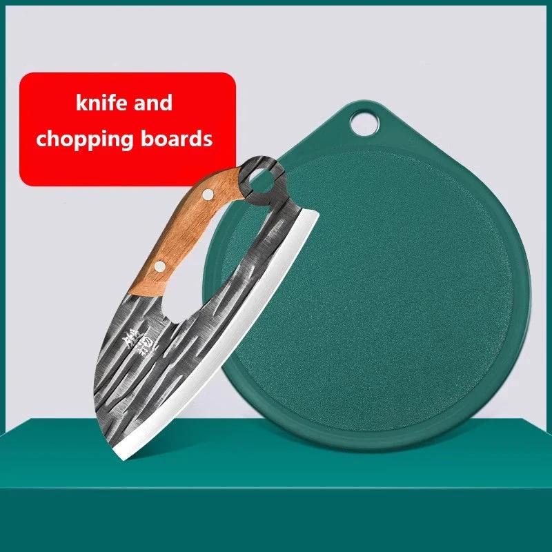 Chopping Board 2-in-1 Household Kitchen Ultra-sharp Slicing Knife by Bowlift