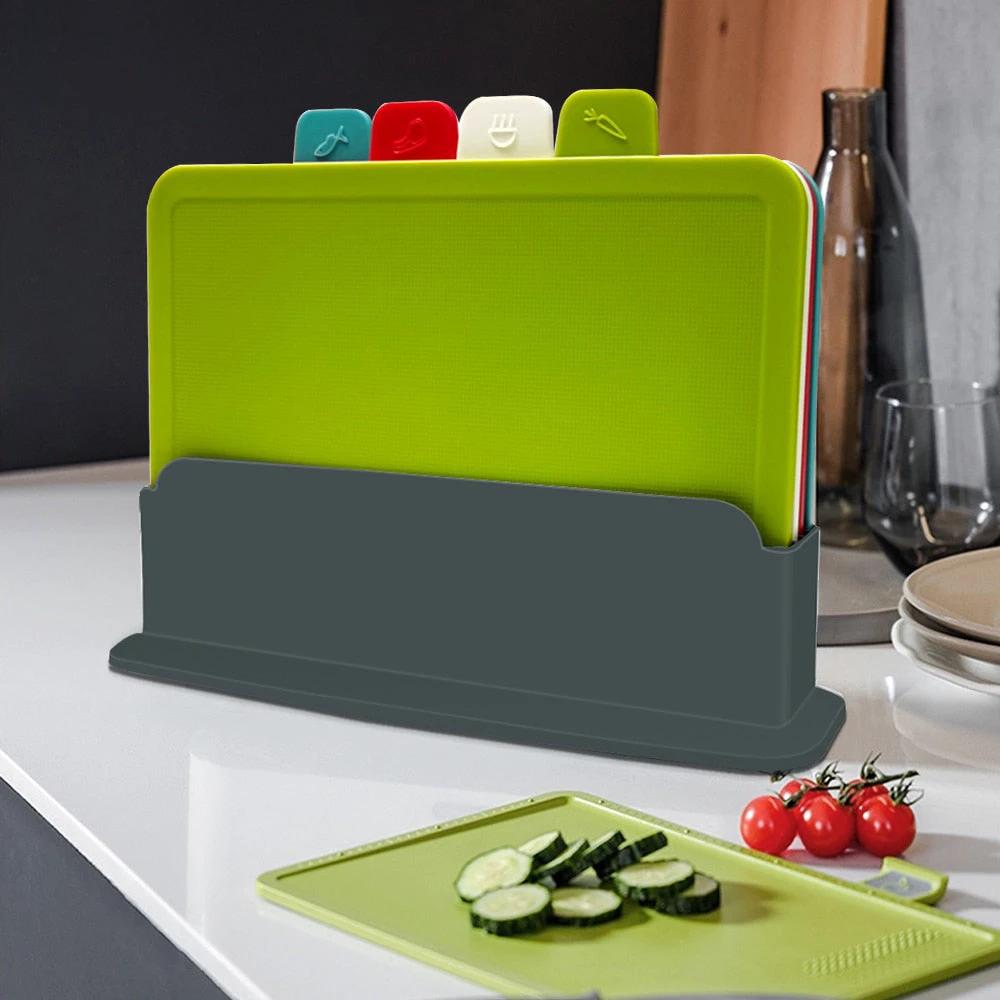 Chopping Board with Holder Cutting Boards for Kitchen Non-Slip Board by Bowlift