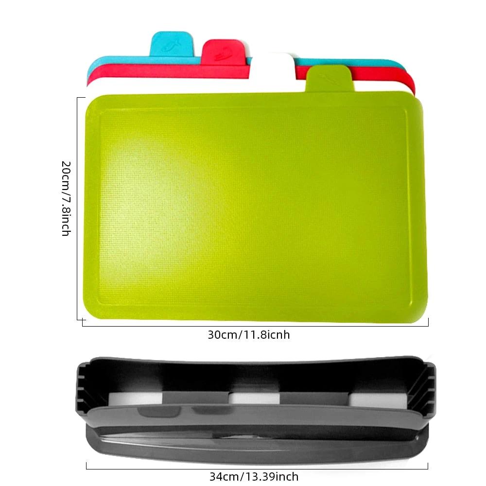 Chopping Board with Holder Cutting Boards for Kitchen Non-Slip Board by Bowlift