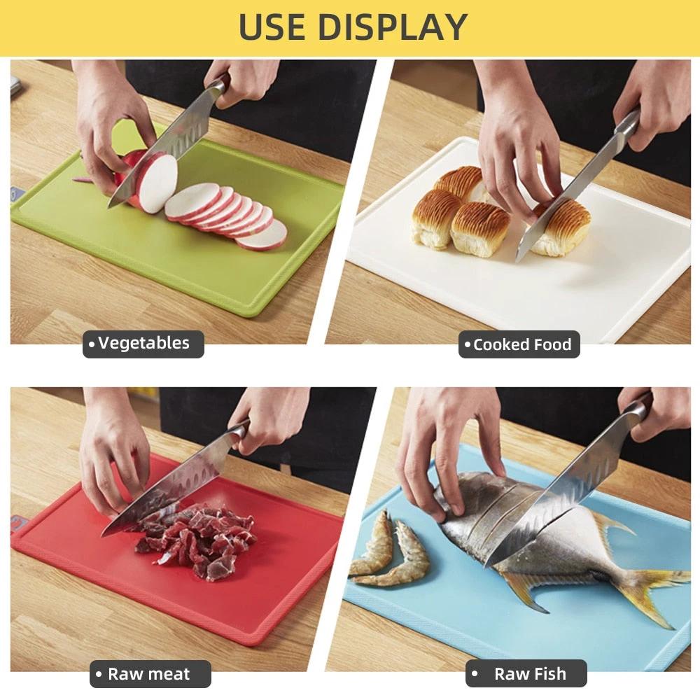 Chopping Board with Holder Cutting Boards for Kitchen Non-Slip Board by Bowlift