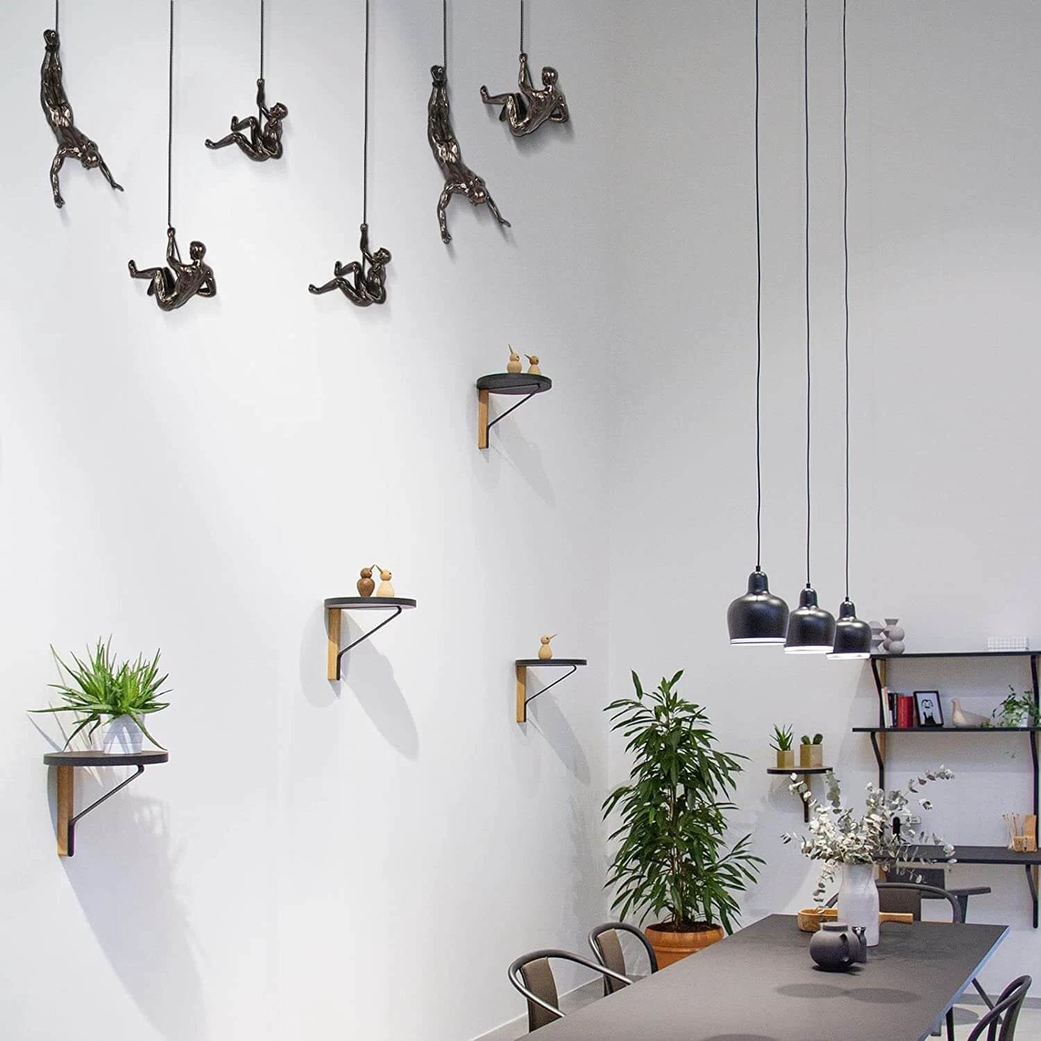 Wall sculpture ClimbArtis | Symbol of strength & growth | Handcrafted from resin & iron wire by BowLift