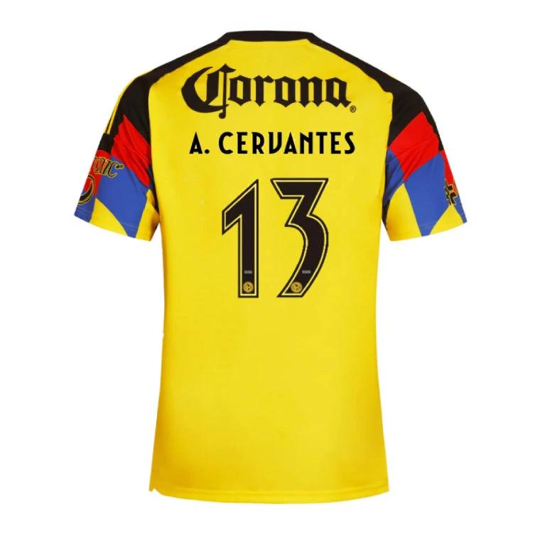 Club América 2025-26 A. Cervantes 13 Home Jersey – Yellow by Soccer Jersey
