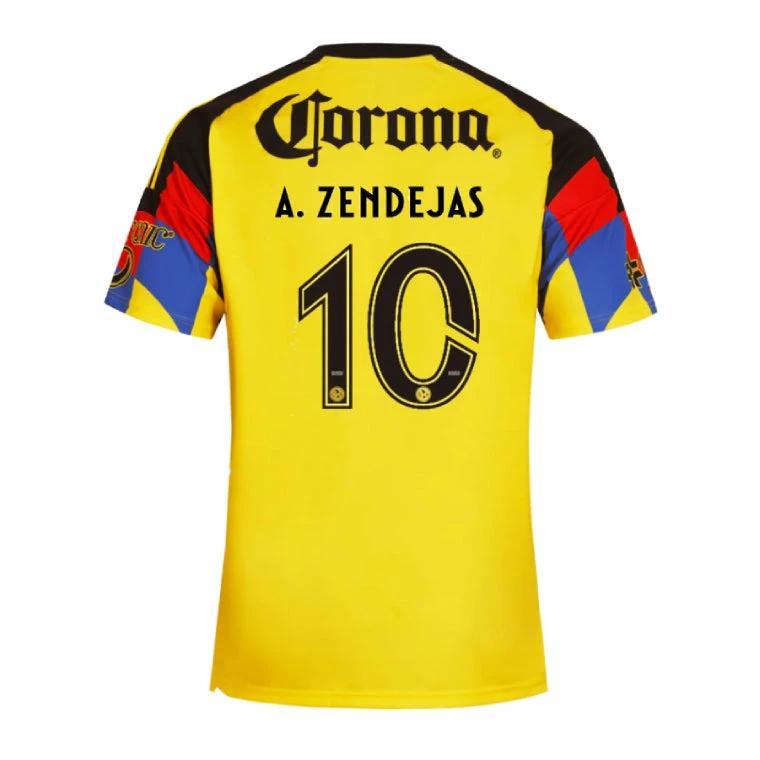 Club América 2025-26 A. Zendejas 10 Home Jersey – Yellow by Soccer Jersey