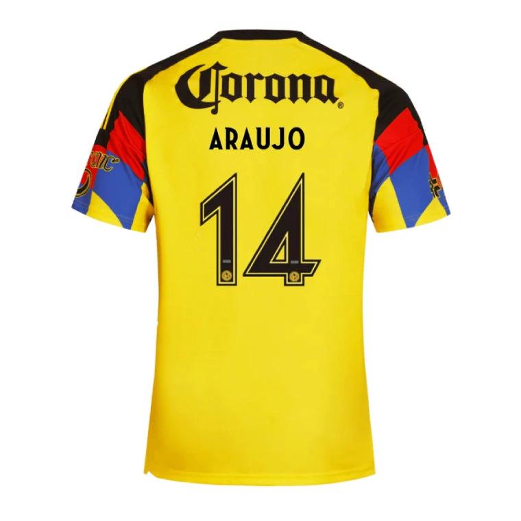 Club América 2025-26 Araujo 14 Home Jersey – Yellow by Soccer Jersey