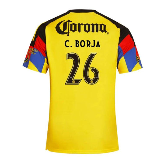 Club América 2025-26 C. Borja 26 Home Jersey – Yellow by Soccer Jersey