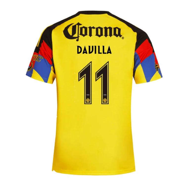 Club América 2025-26 Davila 11 Home Jersey – Yellow by Soccer Jersey