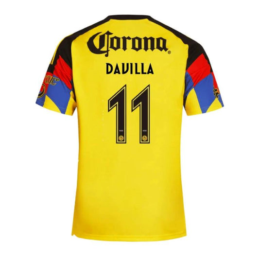 Club América 2025-26 Davila 11 Home Jersey – Yellow by Soccer Jersey