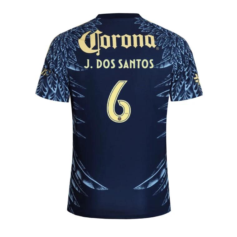 Club América 2025-26 J. Dos Santos 6 Away Jersey – Navy by Soccer Jersey
