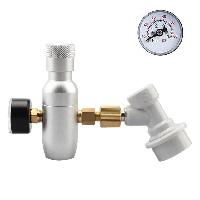 Co2 Charger Kit 0-60PSI Co2 Regulator Mini Keg Charger with Ball Lock by Bowlift