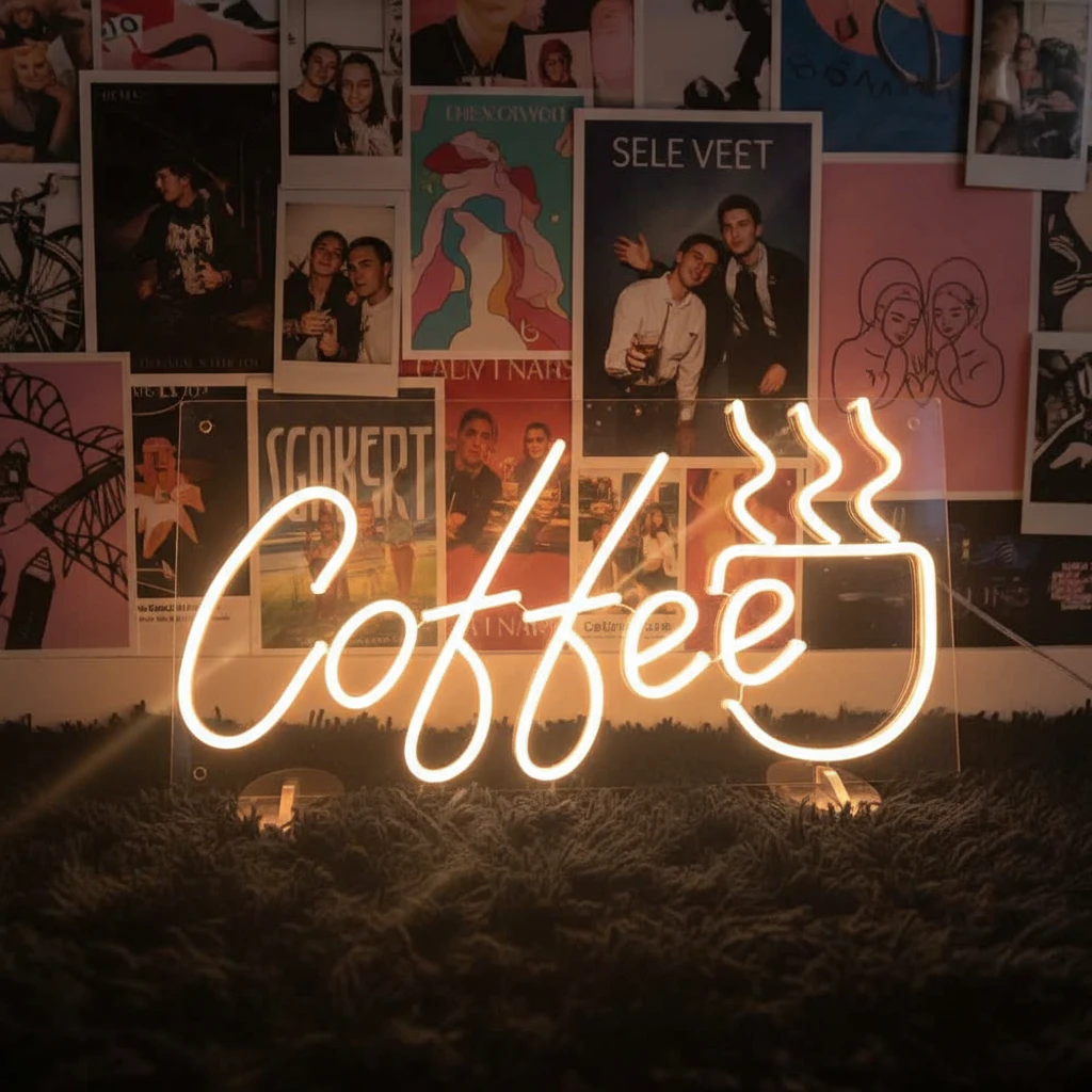 Coffee&Tea Led Neon Sign for Shop Decor by Neonchics