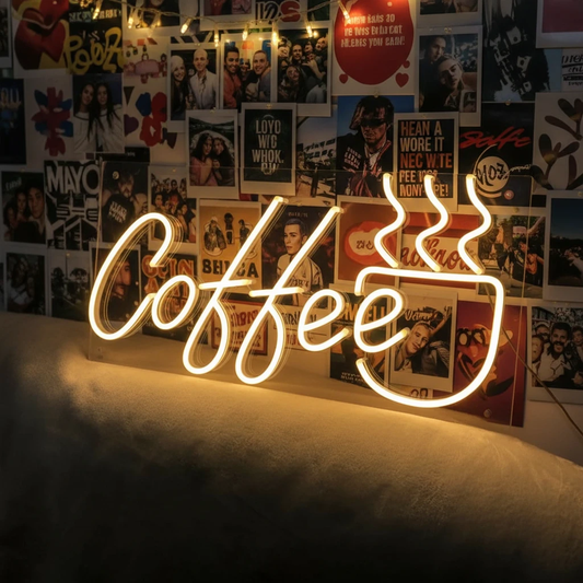 Coffee&Tea Led Neon Sign for Shop Decor by Neonchics