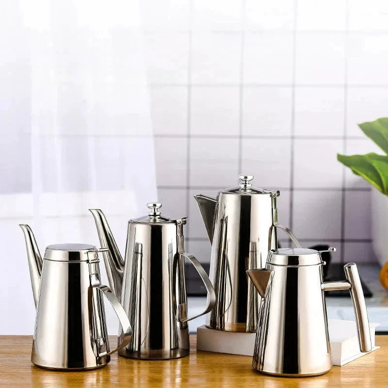 Cold Kettle Tea Set Long Mouth Soup Kettle Stainless Steel Teapot by Bowlift