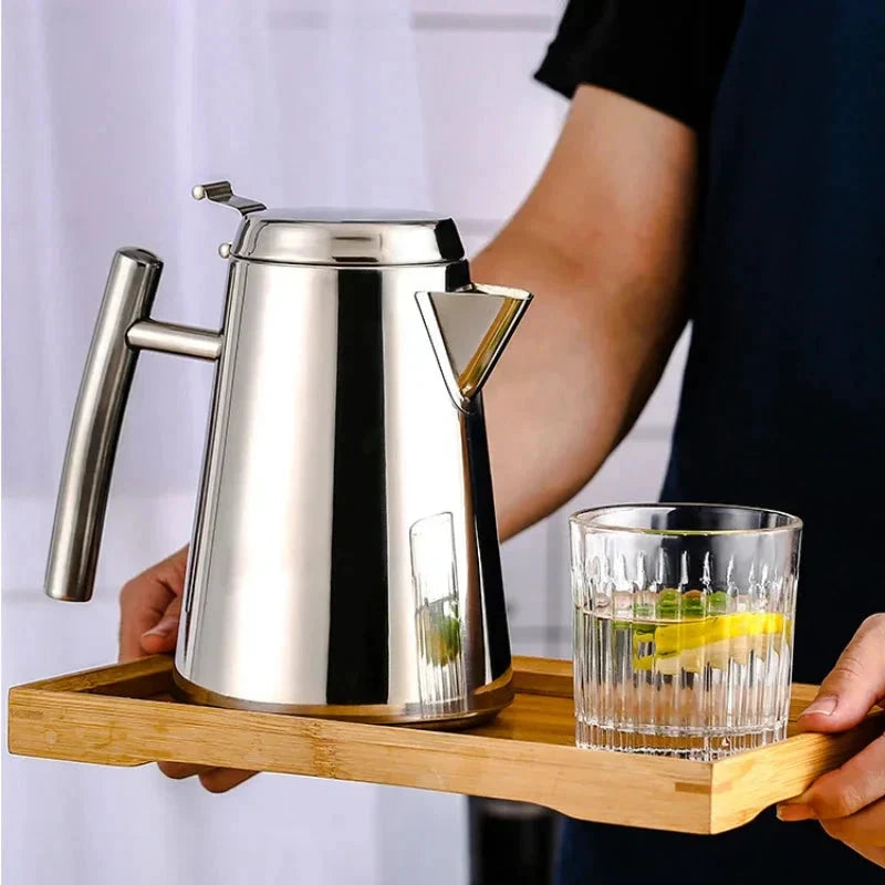 Cold Kettle Tea Set Long Mouth Soup Kettle Stainless Steel Teapot by Bowlift