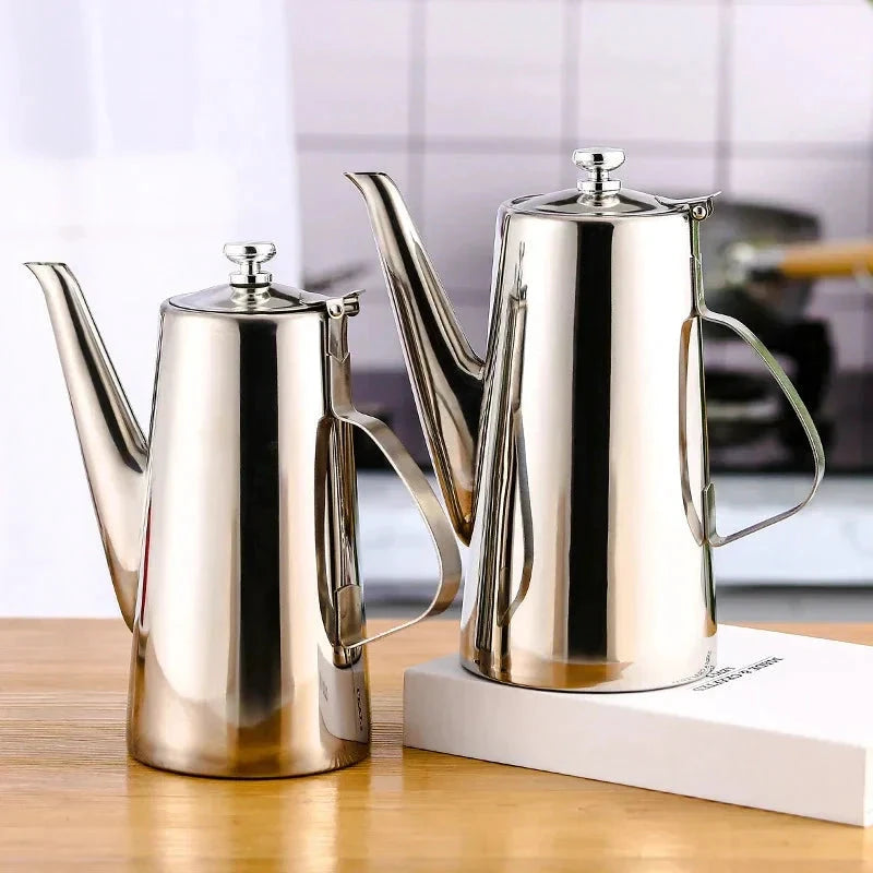 Cold Kettle Tea Set Long Mouth Soup Kettle Stainless Steel Teapot by Bowlift