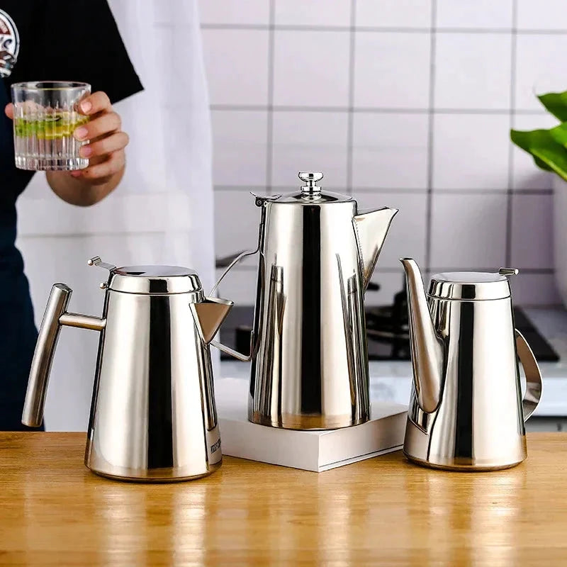 Cold Kettle Tea Set Long Mouth Soup Kettle Stainless Steel Teapot by Bowlift