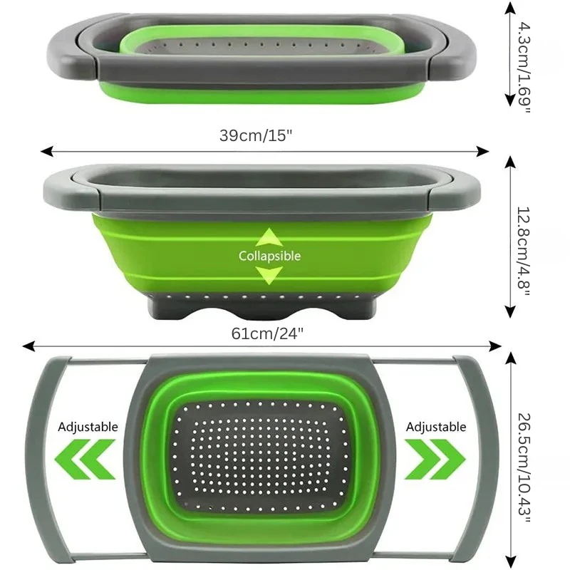 Collapsible Colander with Extendable Handles Over-the-Sink Strainer by Bowlift
