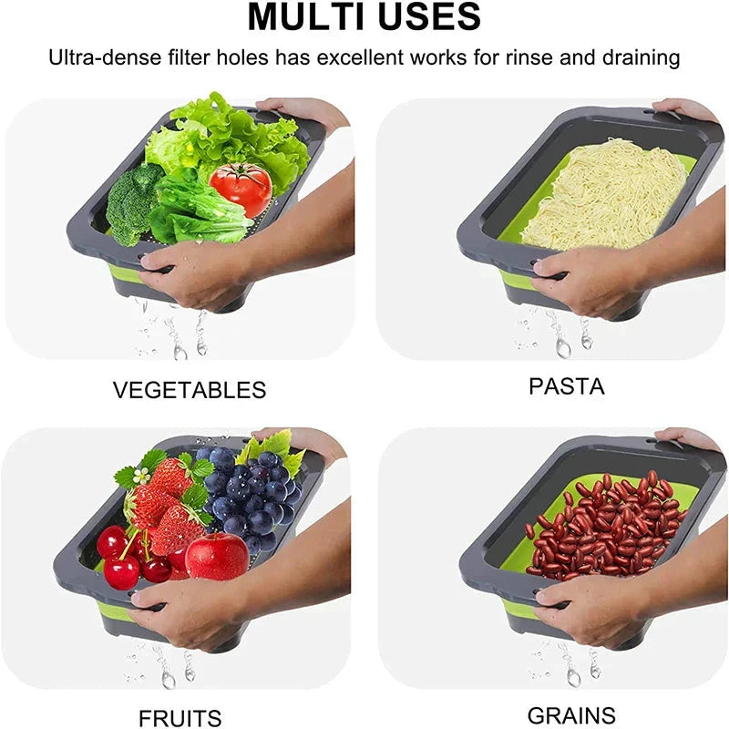 Collapsible Colander with Extendable Handles Over-the-Sink Strainer by Bowlift