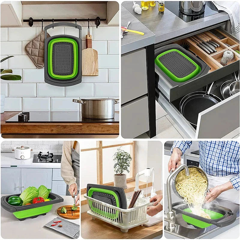 Collapsible Colander with Extendable Handles Over-the-Sink Strainer by Bowlift