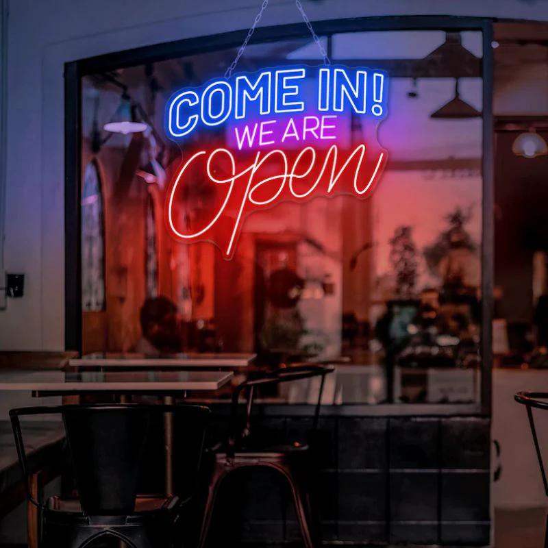 Come in We're Open Neon Sign Shop Neon Sign by Neonchics