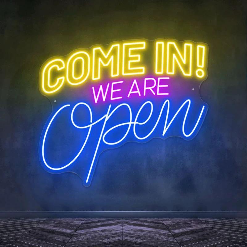 Come in We're Open Neon Sign Shop Neon Sign by Neonchics