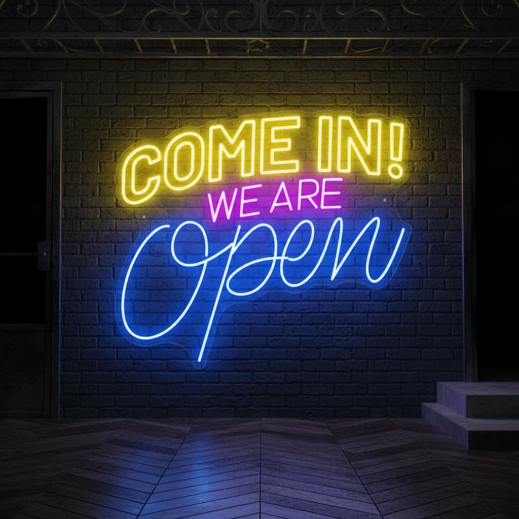 Come in We're Open Neon Sign Shop Neon Sign by Neonchics