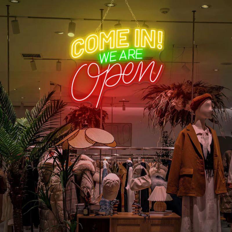 Come in We're Open Neon Sign Shop Neon Sign by Neonchics