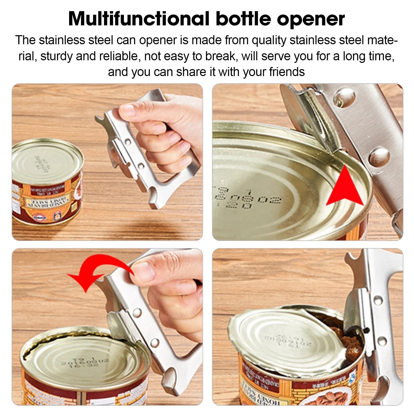 Commercial Can Opener Manual 2 in 1 Opener Portable Can Opener by Bowlift