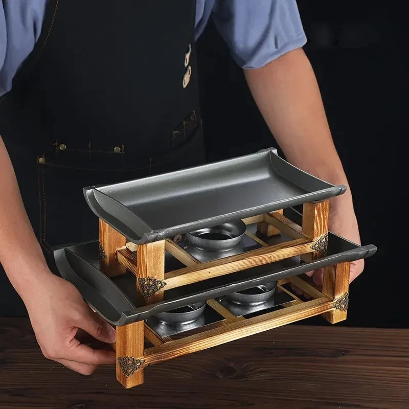 Commercial Non-stick BBQ Plate Baking Pan Grilled Fish Iron Plate by Bowlift