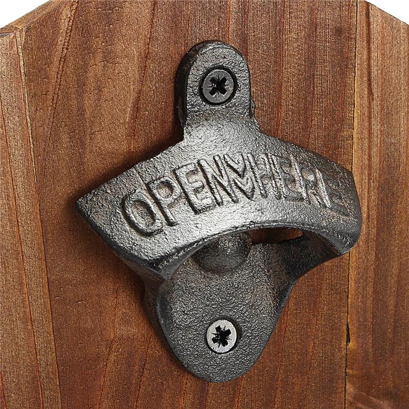 Commercial Vintage Bottle Opener Wall Mounted Bar Glass Bottle Opener by Bowlift