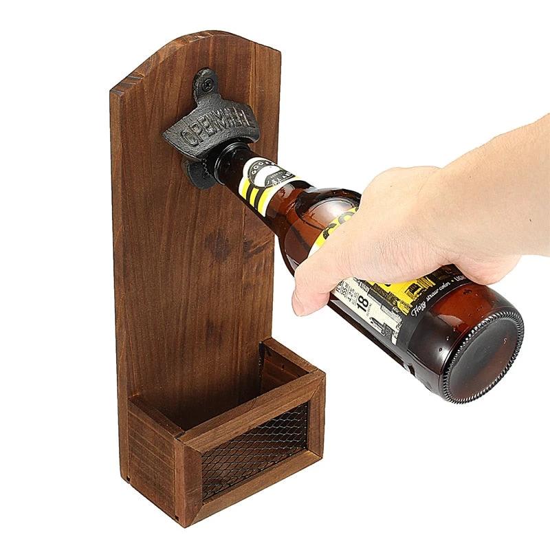 Commercial Vintage Bottle Opener Wall Mounted Bar Glass Bottle Opener by Bowlift