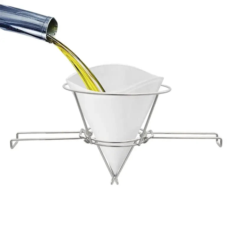 Cone Filter Stand Folding Arms Stainless Steel Reusable Strainer Rack by Bowlift