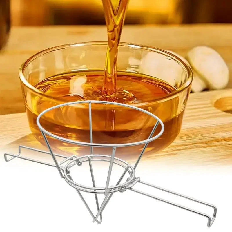 Cone Filter Stand Folding Arms Stainless Steel Reusable Strainer Rack by Bowlift