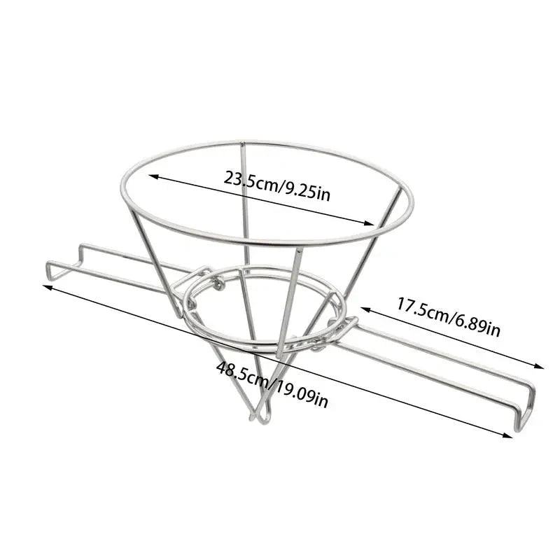 Cone Filter Stand Folding Arms Stainless Steel Reusable Strainer Rack by Bowlift