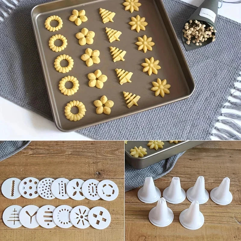 Cookie Press Gun with Accessories for Small Cookies and Biscuits Set by Bowlift