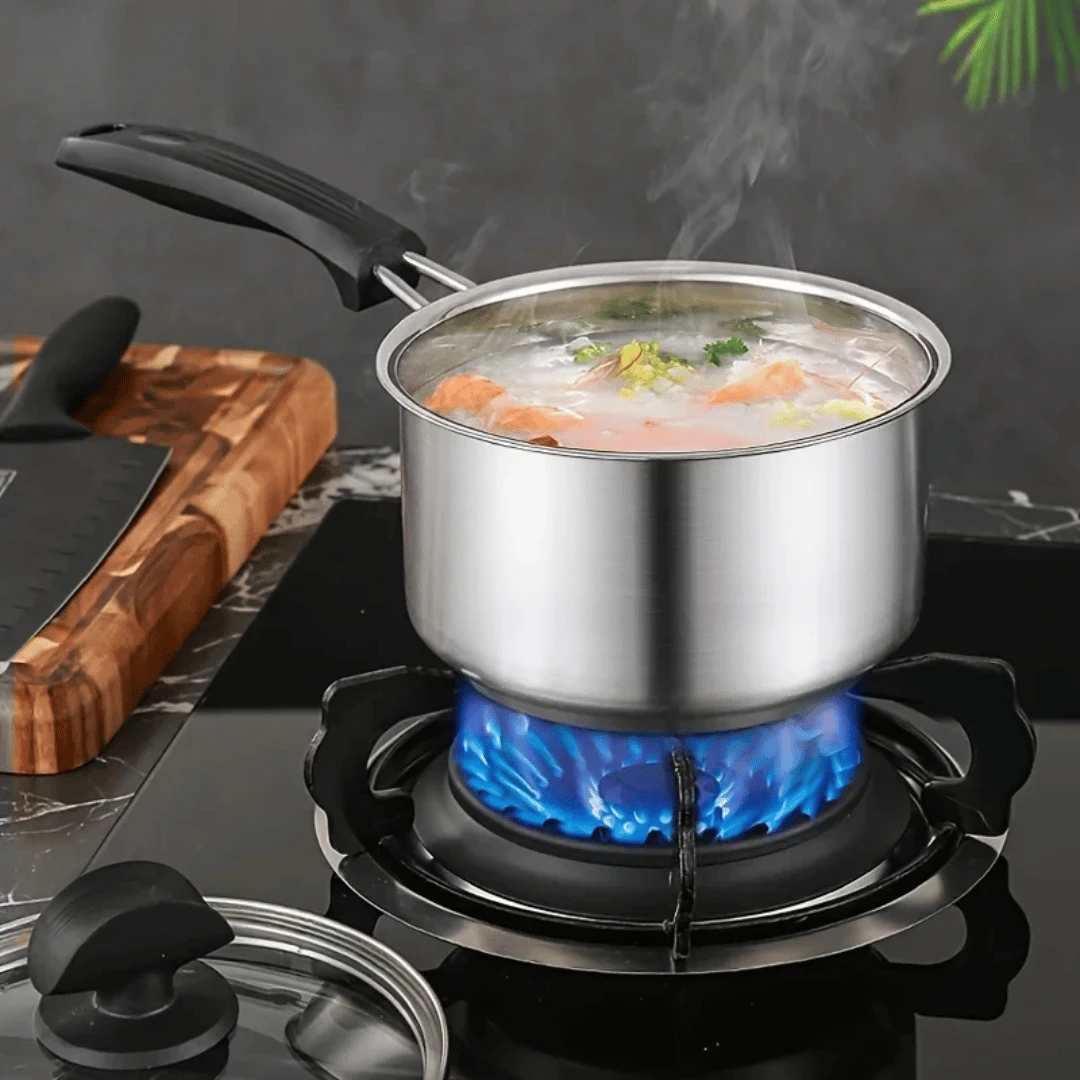 Cooking Pot Saucepan Frying Pan With Thick Bottom With Glass Lid by Bowlift