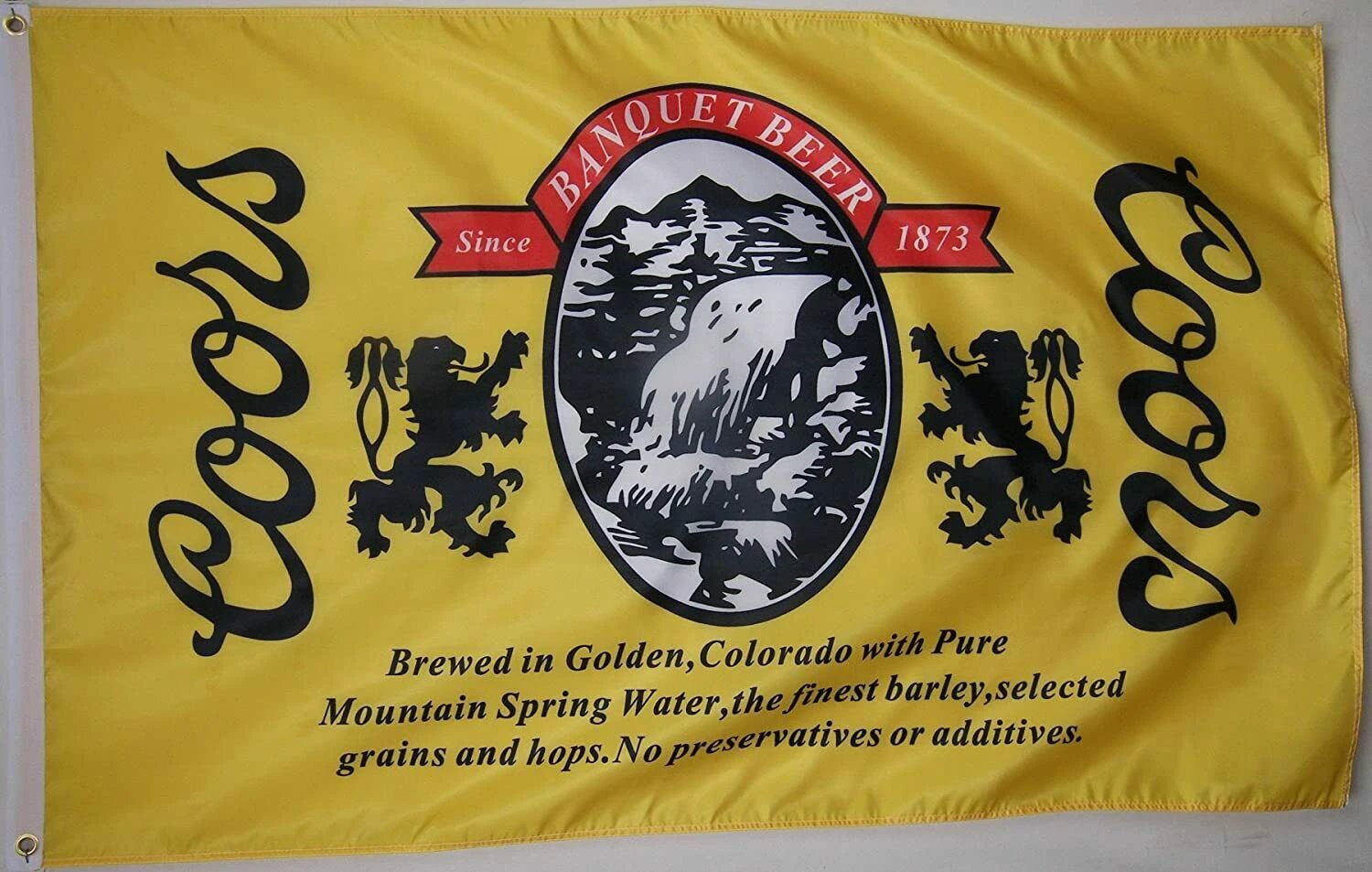 Coors Light Flag-3x5 FT Coors Light Silver Bullet Beer Banner-100% polyester-2 Metal Grommets by flagsshop