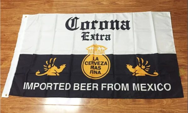 CORONA EXTRA Flag-3x5 FT-100% polyester-2 Metal Grommets Banner by flagsshop