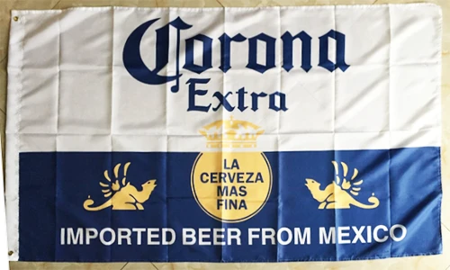 CORONA EXTRA Flag-3x5 FT-100% polyester-2 Metal Grommets Banner by flagsshop