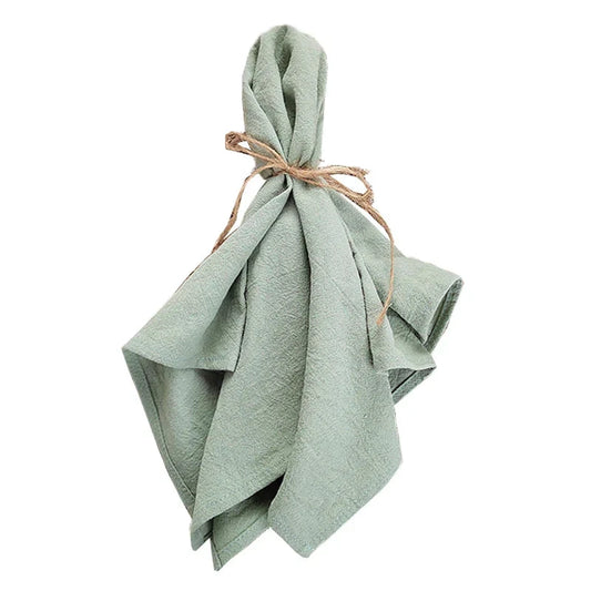 Cotton Cloth Napkins Set of 10 Solid Color Table Napkins Decoration by Bowlift