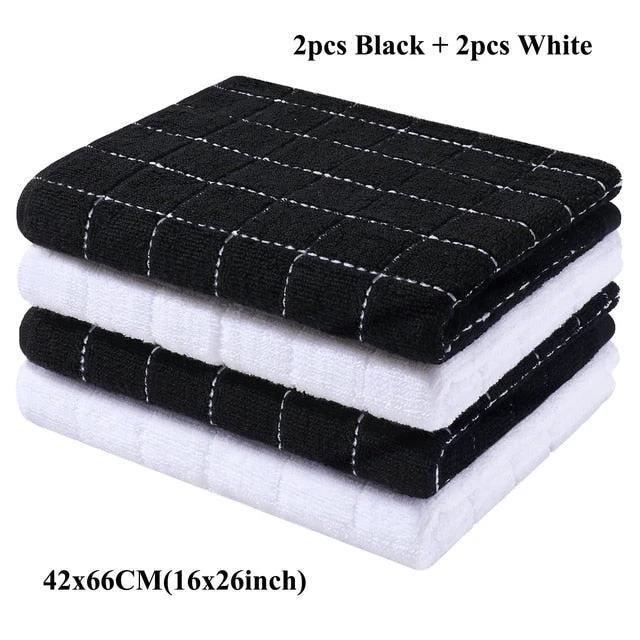 Cotton Dishcloth Home Ultra Soft And Absorbent Kitchen Towel by Bowlift