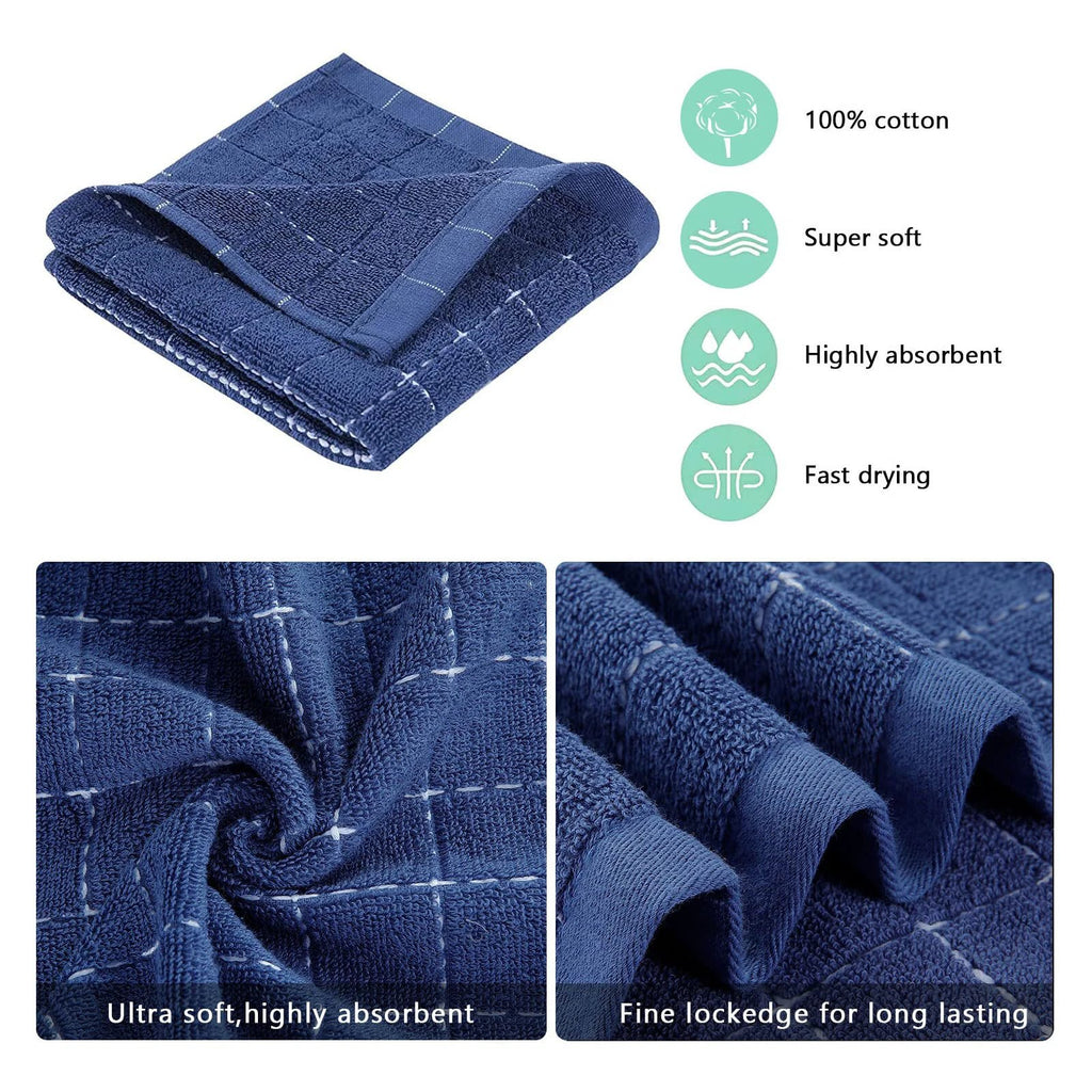 Cotton Dishcloth Home Ultra Soft And Absorbent Kitchen Towel by Bowlift