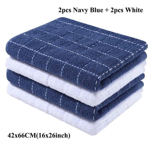 Cotton Dishcloth Home Ultra Soft And Absorbent Kitchen Towel by Bowlift