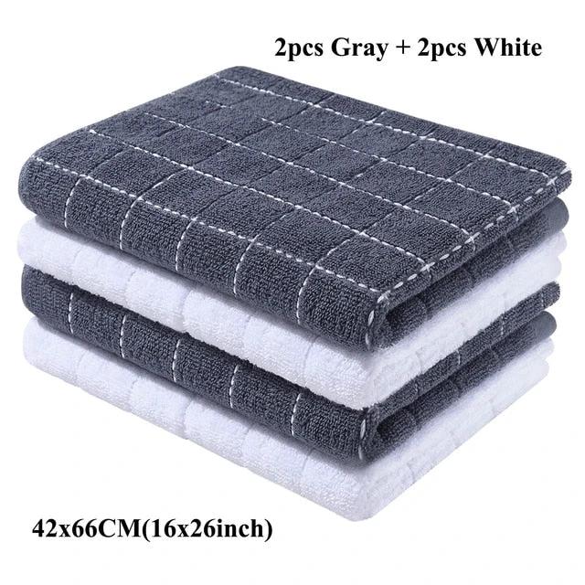 Cotton Dishcloth Home Ultra Soft And Absorbent Kitchen Towel by Bowlift