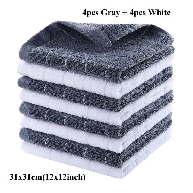 Cotton Dishcloth Home Ultra Soft And Absorbent Kitchen Towel by Bowlift