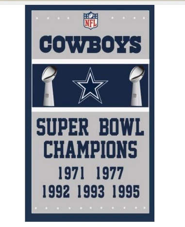 Dallas Cowboys Flag-3x5 NFL Banner-100% polyester-Helmet-Champions by flagsshop