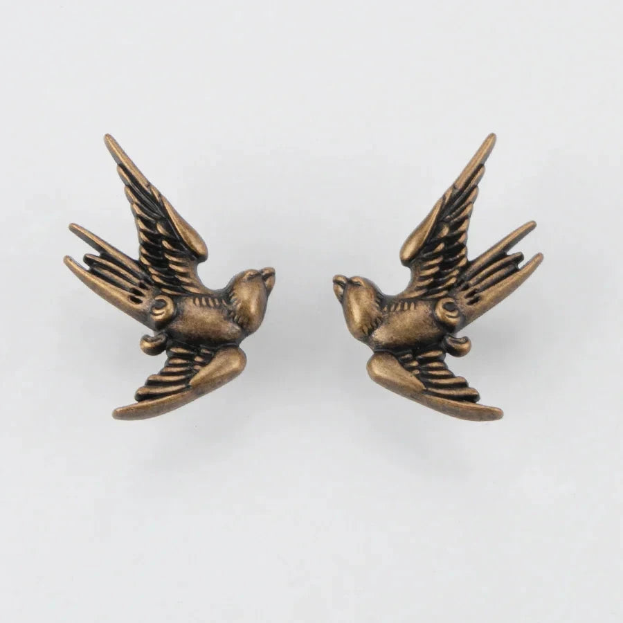 Creative Bird Shaped Cabinet Knob Antique Brass Drawer and Door Handle by Bowlift